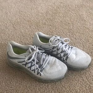 White and Grey Nike Sneakers